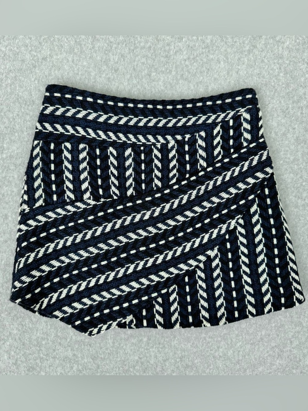 Womens Mini Skirt Small Blue Black White Preppy School Girl Academia Haute Rogue